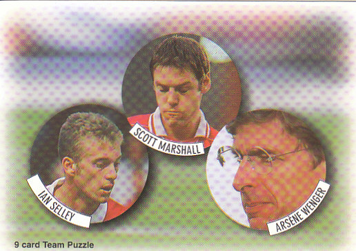 Ian Selley Scott Marshall Arsene Wenger Arsenal 1997/98 Futera Fans' Selection #9